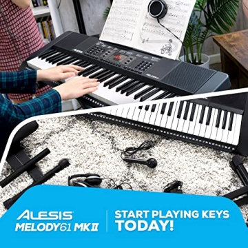 Alesis Melody 61 Key Digital Piano for Beginners with Accessories