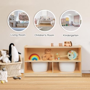 OOOK Kids Montessori Shelf - 2-Shelf Organizers for Playrooms