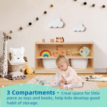 OOOK Kids Montessori Shelf - 2-Shelf Organizers for Playrooms