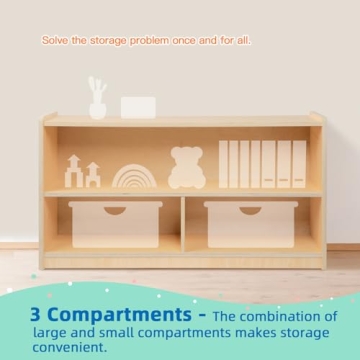 OOOK Kids Montessori Shelf - 2-Shelf Organizers for Playrooms