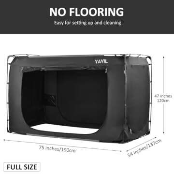 YAVIL Bed Tent Bed Canopy Full Size, Portable Sleeping Tents Dream Tents Indoor for Kids and Adult, ...