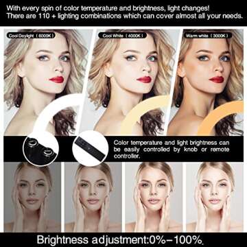 18 Inch LED Ring Light Kit for Makeup and Streaming