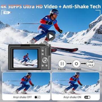 Kasukani 4K Digital Camera for Beginners and Vlogging