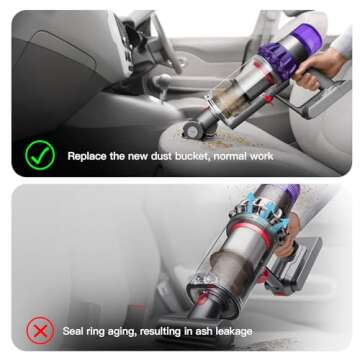 Upgraded Canister Replacement Compatible With Dyson V11 Torque Drive V11 Animal V11 Complete V11 V15 Extra V15S Detect Submarine SV14 SV15 SV22 Vacuum Dust Bucket Filter Attachments Parts 965443-01