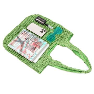 Freie Liebe Straw Beach Bag for Women Summer Woven Tote Bag Shoulder Handbags