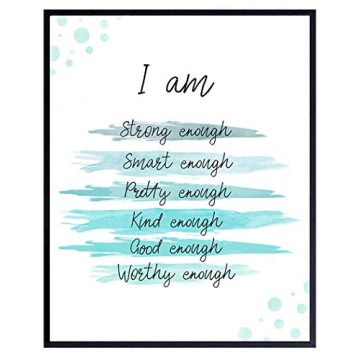 Positive Quotes Wall Decor - Positive Affirmations - Encouragement Gifts for Women, Teens, Girls - I...