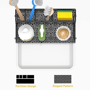 Cisily Kitchen Sink Caddy with Drip Tray for Easy Storage