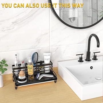 Cisily Kitchen Sink Caddy with Drip Tray for Easy Storage