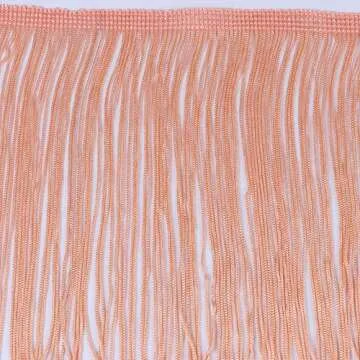HEARTWISH Fringe Trim Lace Polyerter Fibre Tassel 6inch Wide 10 Yards Long for Clothes Accessories Latin Wedding Dress DIY Lamp Shade Decoration Black White Red(Peach Beige)