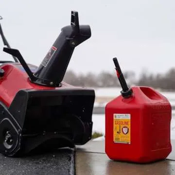 Midwest Can 5610 Safe-Flo Auto Shut Off 5 Gallon Gas Can – Durable Fuel Containers with FlameShield Safety System & Quick-Flow Spout - Red - 4 Pack