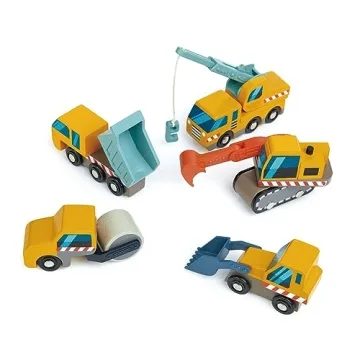 Tender Leaf Toys Construction Trucks Set for Imaginative Play and Skill Development