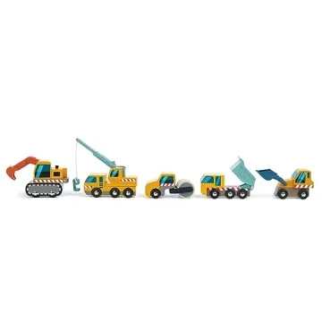 Tender Leaf Toys Construction Trucks Set for Imaginative Play and Skill Development