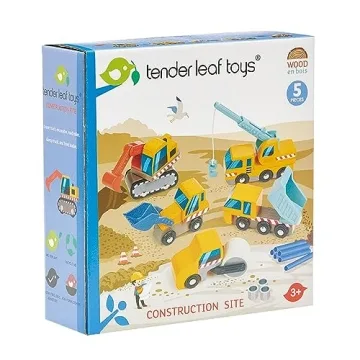 Tender Leaf Toys Construction Trucks Set for Imaginative Play and Skill Development