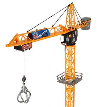 DICKIE TOYS Mighty Construction Crane with Remote Control, 48" and 350 Degree Rotation