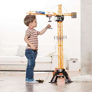 DICKIE TOYS Mighty Construction Crane Remote Control Toy