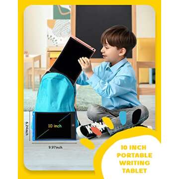 bravokids 2 Pack LCD Writing Tablet for Kids,10 inch Colorful Doodle Board Drawing Pad for Kids, Kids Travel Toy Activity Game, Birthday Gifts for 3 4 5 6 Year Old Boys and Girls Toddlers
