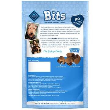 Blue Buffalo Bits Soft Dog Treats for Training, Made With Natural Ingredients & Enhanced with DHA, C...