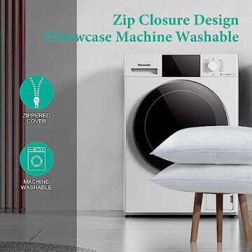 APSMILE 2-in-1 Assembleable Feathers Down Pillow for Sleeping, Standard/Queen Size Soft-Medium-Firm Adjustable Bed Pillow Insert for Stomach, Back or Side Sleepers, 20x28 Inches