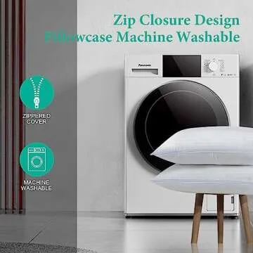 APSMILE 2-in-1 Assembleable Feathers Down Pillow for Sleeping, Standard/Queen Size Soft-Medium-Firm Adjustable Bed Pillow Insert for Stomach, Back or Side Sleepers, 20x28 Inches