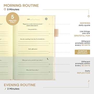 Taja Gratitude Journal for Women & Men: 5 Minute Journal, Daily Manifestation Mindfulness Journal With Positive & Grateful Prompts For More Happiness, Positivity, Affirmation and Self Care