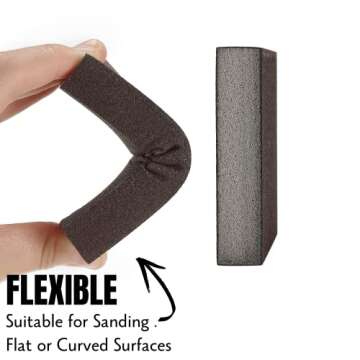 Bates- Sanding Sponge, 4 Pack, 60/80/120/220 Grit Assortment, Washable and Reusable, Sanding Block, Sandpaper Block, Sanding Blocks for Wood, Sanding Pad, Drywall Sanding Block, Drywall Sanding Sponge