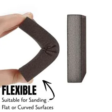 Bates- Sanding Sponge, 4 Pack, 60/80/120/220 Grit Assortment, Washable and Reusable, Sanding Block, Sandpaper Block, Sanding Blocks for Wood, Sanding Pad, Drywall Sanding Block, Drywall Sanding Sponge