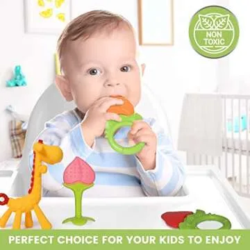 Soft Freezer Safe Teething Toys for Babies 0-6 Months