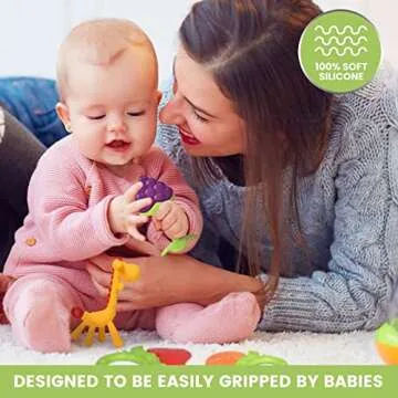 Soft Freezer Safe Teething Toys for Babies 0-6 Months