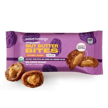Sweet Nothings Oatmeal Raisin Nut Butter Bites Protein Bar
