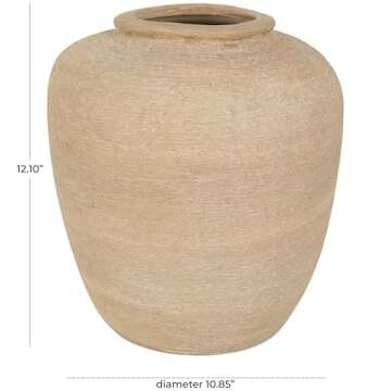 Rustic Novogratz Ceramic Decorative Vase for Home Decor