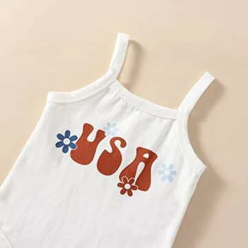 LIOMENGZI Newborn 4th of July Baby Girl Outfit Set