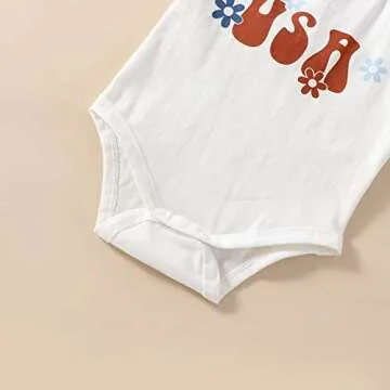 LIOMENGZI Newborn 4th of July Baby Girl Outfit Set