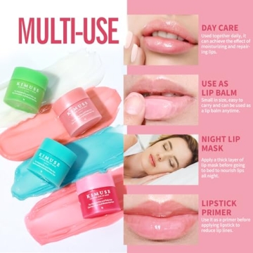 KIMUSE Lip Sleeping Mask Set - Vegan Overnight Lip Care