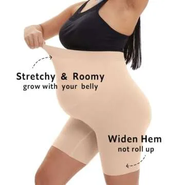 KUNINDOME Nude Maternity Shapewear, 2 Pack of Nude, Small