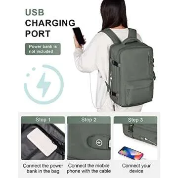 VECAVE Carry On Backpack for Women and Men - Travel Ready