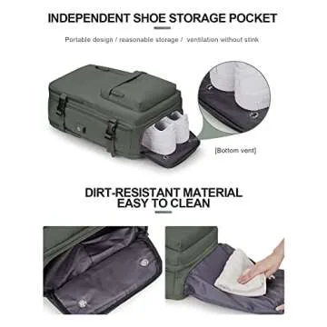 VECAVE Carry On Backpack for Women and Men - Travel Ready