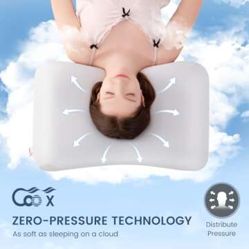 Elegear Deep Sleep Cooling Neck Pillow, Zero-Pressure Tech Orthopedic Pillow Provides Ultra-soft Cloud Support&BreathabAle, Ergonomic Contour Cervical Pillow for Neck Pain Relief for Side&Back Sleeper