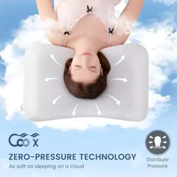 Elegear Deep Sleep Cooling Neck Pillow, Zero-Pressure Tech Orthopedic Pillow Provides Ultra-soft Cloud Support&BreathabAle, Ergonomic Contour Cervical Pillow for Neck Pain Relief for Side&Back Sleeper
