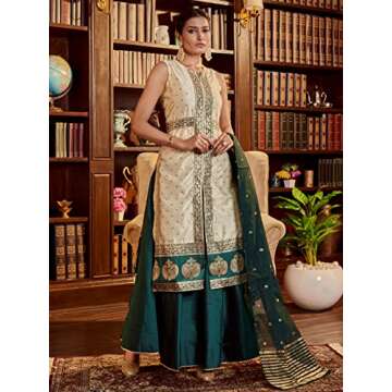 Elina fashion Indian Kurti for Womens With Lehenga & Dupatta | Art Silk Woven Readymade Kurtis Stitched Kurta For Pakistani Women