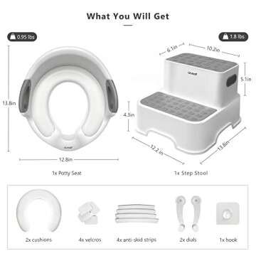 Potty Training Seat with Step Stool for Kids