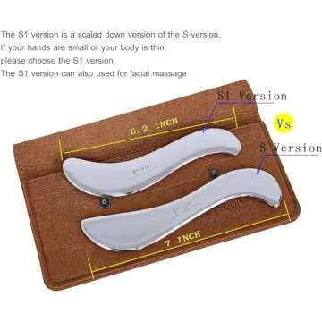 BYYDDIY Stainless Steel Gua Sha Muscle Scraper Tool,Scar Tissue Tool,Physical Therapy Tools,Muscle Scraping Tool,Guasha Massage Scraper,IASTM Tools,Skin Scraping Tool,Soft Tissue Massage Tool
