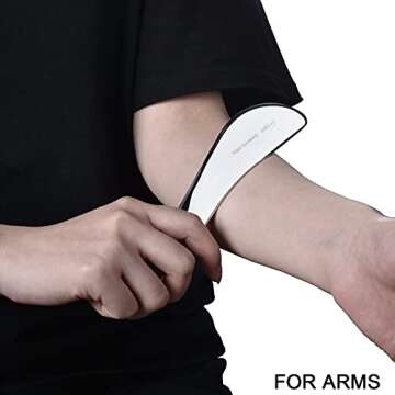 BYYDDIY Stainless Steel Gua Sha Muscle Scraper Tool,Scar Tissue Tool,Physical Therapy Tools,Muscle Scraping Tool,Guasha Massage Scraper,IASTM Tools,Skin Scraping Tool,Soft Tissue Massage Tool