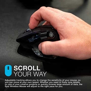 JLab Epic Wireless Mouse Multi-Device OLED Custom Profiles