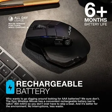 JLab Epic Wireless Mouse Multi-Device OLED Custom Profiles