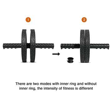 Bluerise 2 Types Ab Wheel No Noise Ab Roller Easy To Assemble Ab Roller Wheel Abs Roller Ab Workout Equipment at Home Ab Wheel Roller for Core Workout
