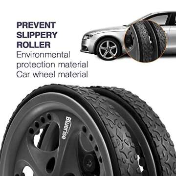 Bluerise 2 Types Ab Wheel No Noise Ab Roller Easy To Assemble Ab Roller Wheel Abs Roller Ab Workout Equipment at Home Ab Wheel Roller for Core Workout