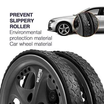 Bluerise 2 Types Ab Wheel No Noise Ab Roller Easy To Assemble Ab Roller Wheel Abs Roller Ab Workout Equipment at Home Ab Wheel Roller for Core Workout