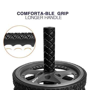 Bluerise 2 Types Ab Wheel No Noise Ab Roller Easy To Assemble Ab Roller Wheel Abs Roller Ab Workout Equipment at Home Ab Wheel Roller for Core Workout