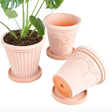 Sungmor Terracotta Pots Set - Beautiful Plant Planters