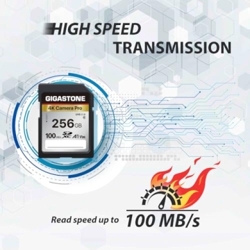 GIGASTONE 256GB Memory Card Fast 4K Ultra HD Reliability